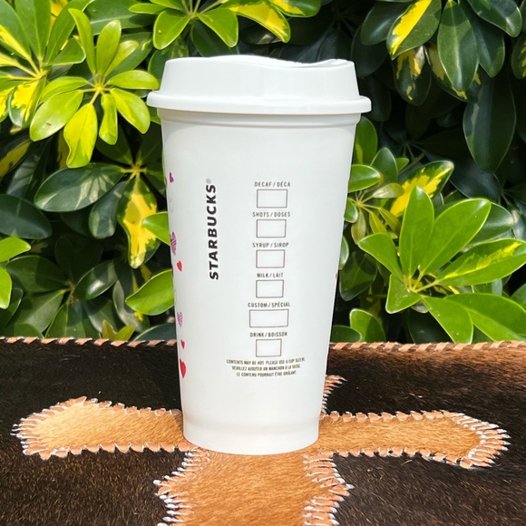 New STARBUCKS Valentines Color changing Hot Cup 16oz - Picture 2 of 2